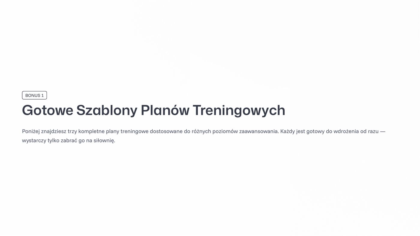 Plan Full Body 3×/tydzień