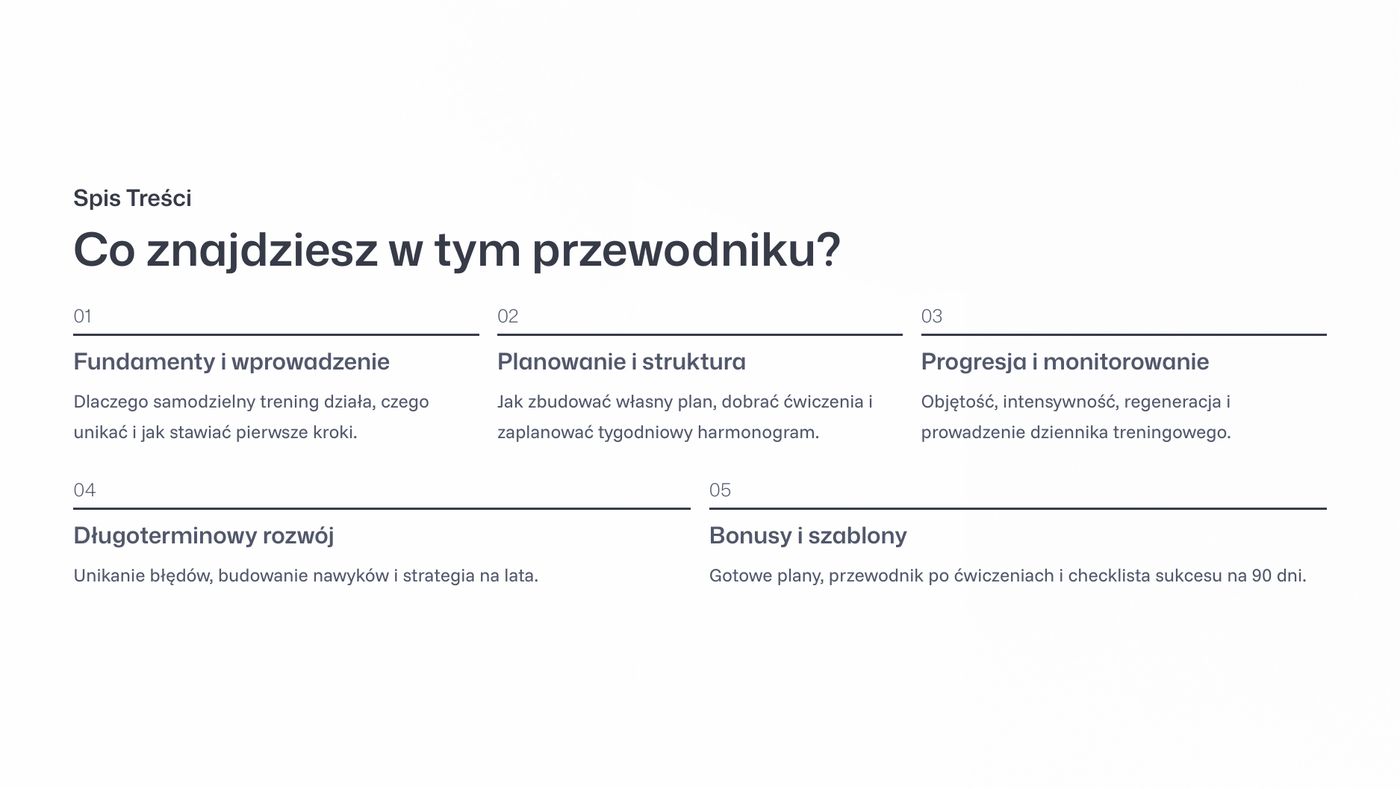 Spis treści — 10 rozdziałów i 3 bonusy